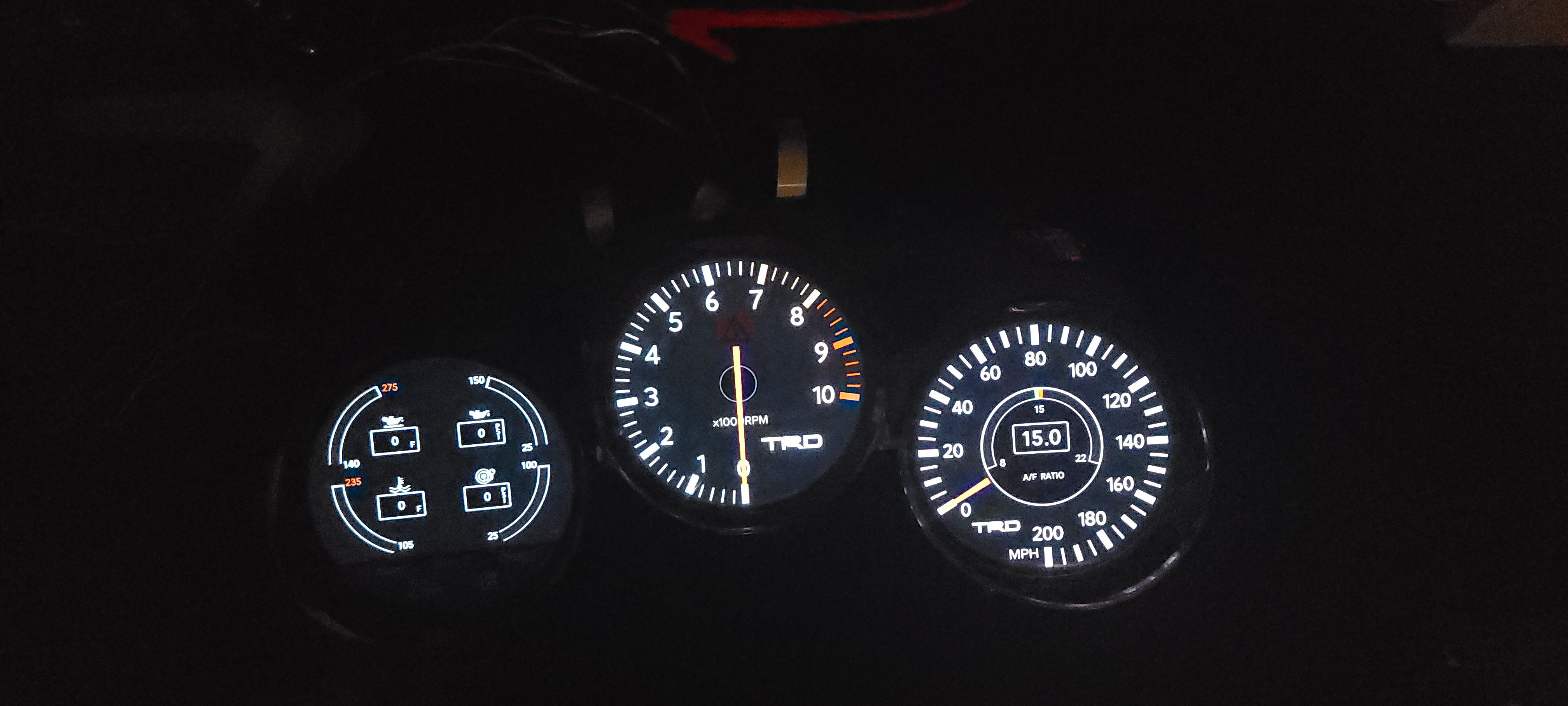 Toyota Supra OEM digital gauges